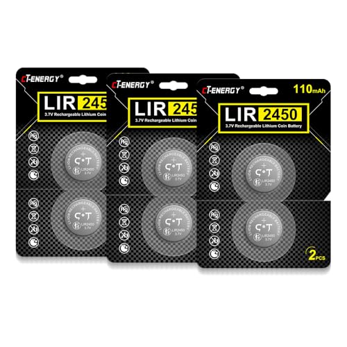 Baterías recargables LIR2450 120mAh 6 unidades