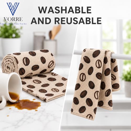 Image of Vorre Microfiber Cleaning Cloth Roll - Tear-Away Reusable Cleaning Towels for Kitchen, Home, Car & Office | Super Absorbent, Lint-Free, Scratch-Free Cleaning Cloths | 20 Pcs Roll (25 x 25 cm)