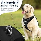 Funfox Dog Harness Medium No Pull, Adjustable Dog Harness with Handle Reflective Strips for Walking, Anti Pull Breathable Padded Pet Vest Front Clip Easy Control Small Large Breed Black M - Image 4