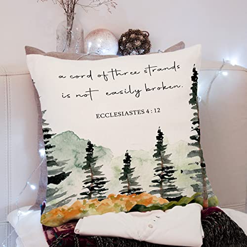 Scripture Art Throw Pillow Cover Cushion Case, Christian Religious Decor Gift, Bible Verse, Scripture Sayings, Church Gifts, Sofa Bed Living Room Porch Decoration, 18X18 Inch(Gms197) #TOP1