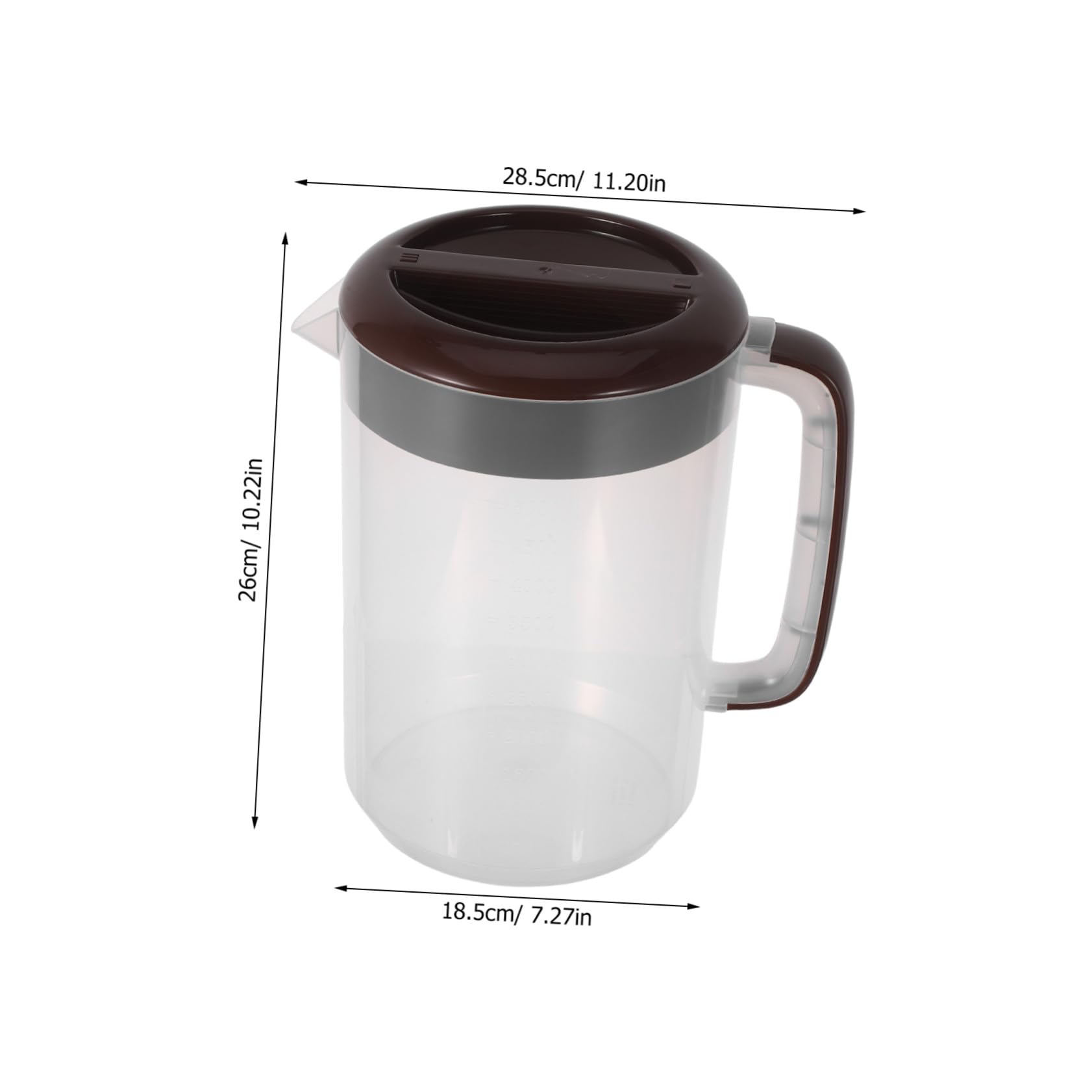 Ciieeo Kunststoff Wasserkrug mit Deckel 5 Liter Pp Material Messskala Kühlschrankkrug für Kalte Getränke Saftkrug mit Großem Fassungsvermögen und Verdicktem Design