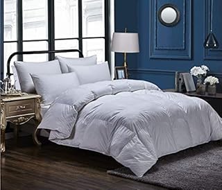 Goose Feather Down Duvet [S] Quilt 13.5 Tog Luxury Quilt TC600 Computer Quilted Self piping Comforter Deluxe Best Hotel Quality Anti Allergy Super Soft Warm and Cosy (Single 135x200cm)