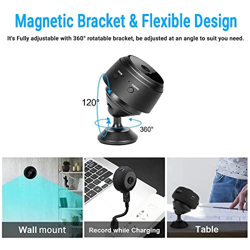 Image of IFITech IFISPYWiFi01SD 720P Mini Indoor Hidden WiFi Home Security Camera | Low Light Vision | 128GB SD Card Support | App | Motion Alerts