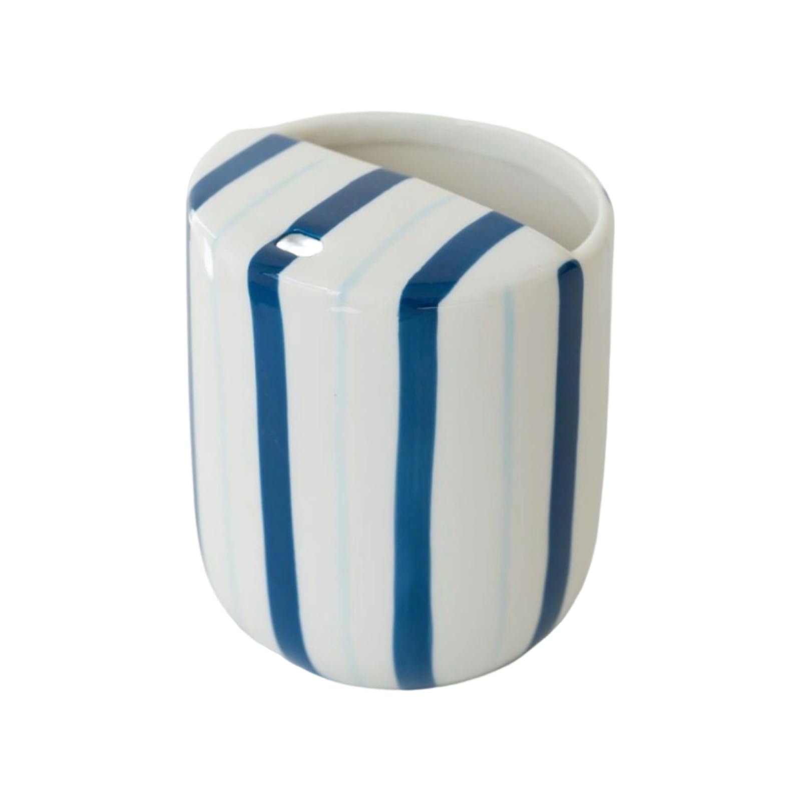 Xjdzineq Ceramic Striped Handheld Mug with Sip Hole Heatproof for Hot and Cold Drink Ceramic Hot Cold Beverage Mug