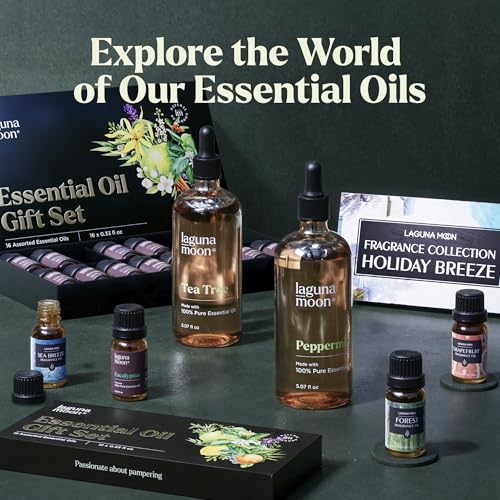 Image of Lagunamoon Summer Essential Oils Set - Holiday Breeze Gift Set for Diffusers, Home Care, Candle Making, Fragrance, Aromatherapy, Humidifiers, Gifts - Coconut, Pineapple, and Grapefruit (10ml)