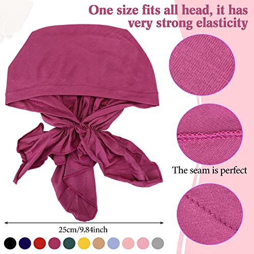 11 Pcs Headwear Turbans Head Covers For Women Pretied Head Scarves Multicolor Head Wrap Headwear For Girls #TOP1