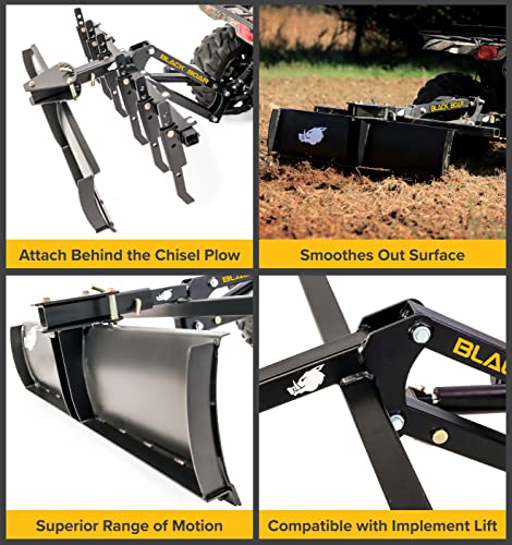 Black Boar Atv/Utv Scrape Blade Implement, Adjusts 0, 7.5 Or 15 Degrees In Either Direction, Use To Cultivte, Establish Food Plot, Maintain Your Land (66005) #TOP1