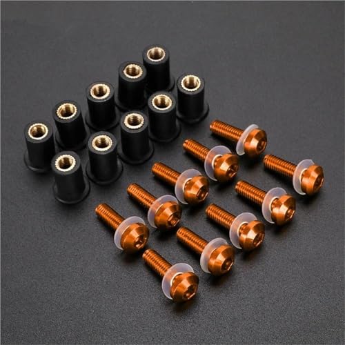 �ɓK������z���_ XADV750 X-ADV X ADV 750 2017-2024 �p �o�C�N�p �E�C���h�V�[���h�{���g�L�b�g �E�C���h�X�N���[���Œ�� �t�F�A�����O�X�N�����[ �i�b�g �I�[�g�o�C�̃t�F�A�����O �{���g �i�b�g �L�b�g(�I�����W)