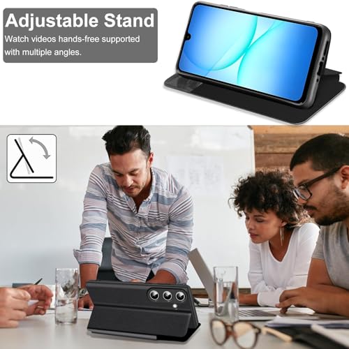 Étui Samsung A17 Clear View noir coque portefeuille intégrale 5G