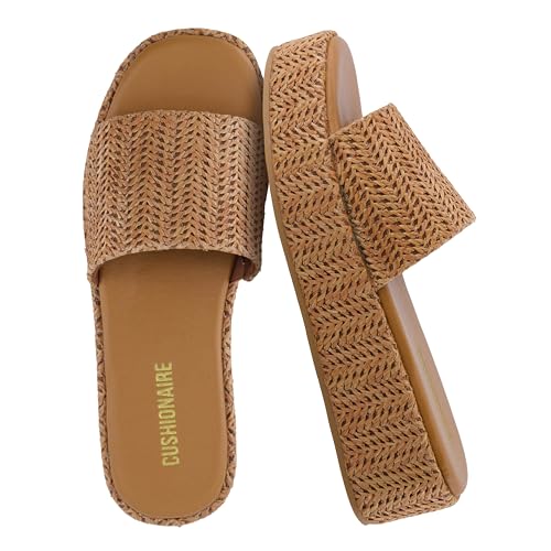 Image of CUSHIONAIRE Women's Kudos Platform Slide Sandals