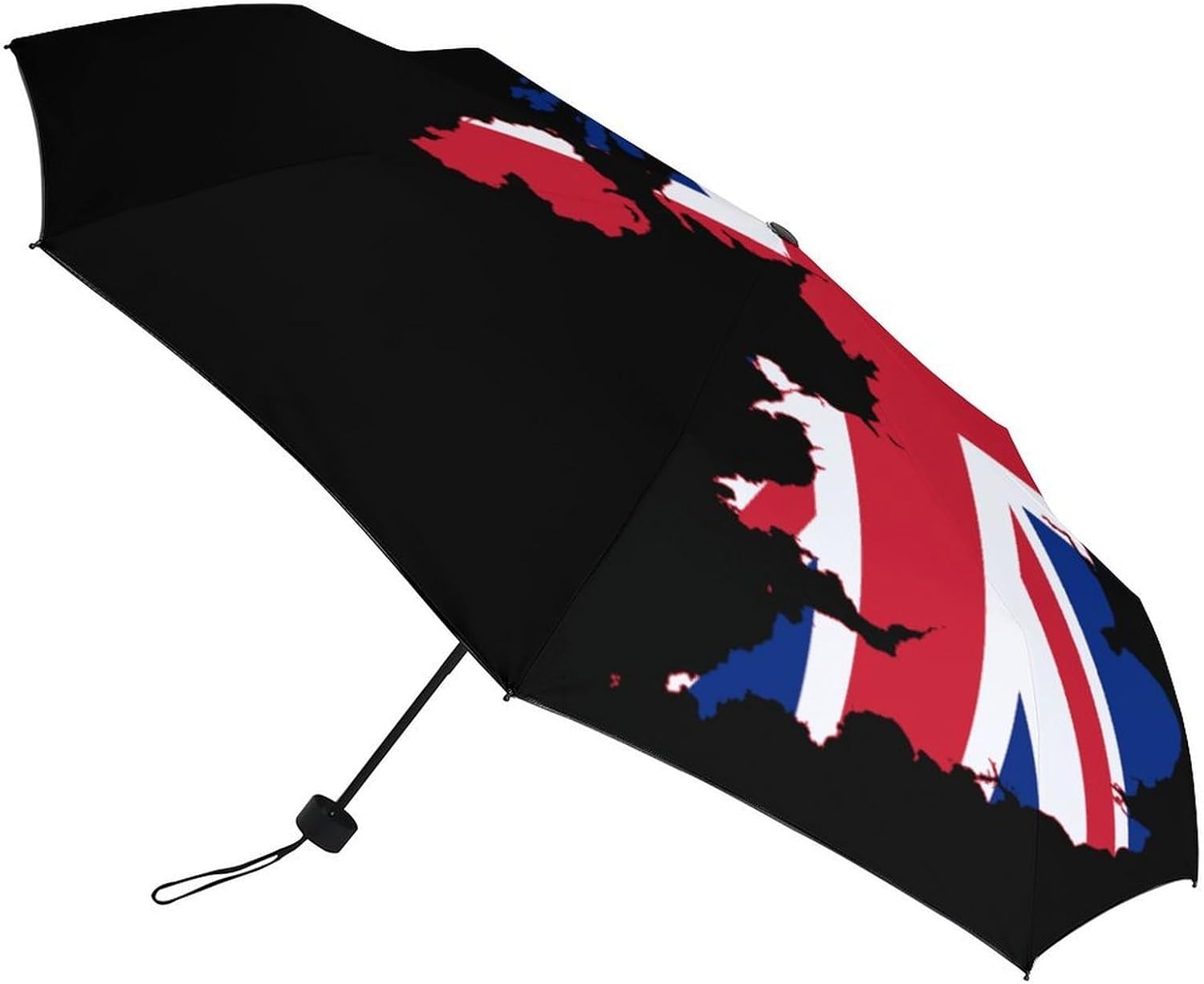 Flag Map of United Kingdom Portable Funny Umbrella For UV Rain Windproof Folding Umbrellas