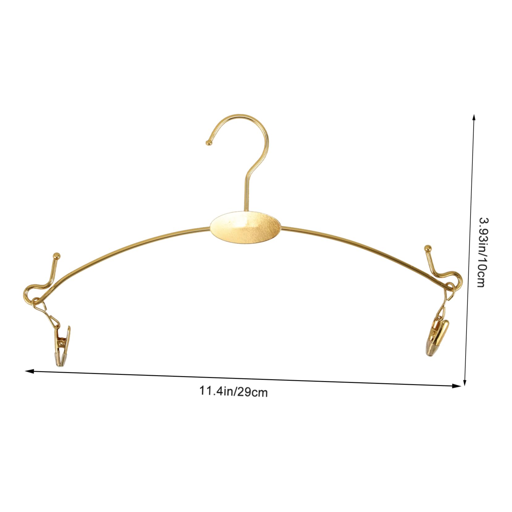 Happyyami 10pcs Gold Hangers Clips for Bra Underwear Non-Slip Clothes Hanger Multiple Clips for Home Shop (Smooth)