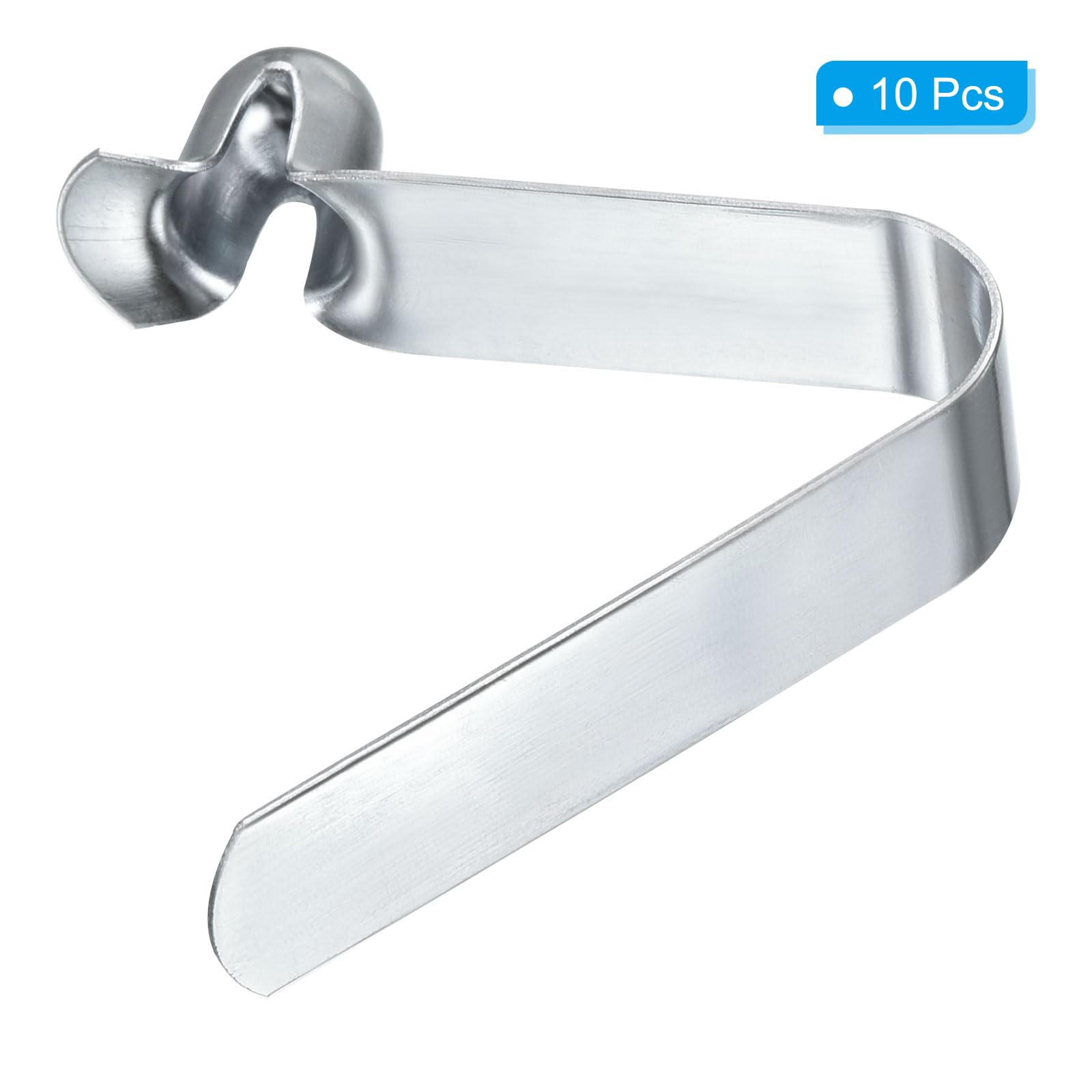 PATIKIL 9x8mm Fermi per Pagaie da Kayak, Kit da 10 Clip per Asta Tenda in Acciaio a Forma di V con Pulsante a Molla per Bloccaggio Tubi Asta per Campeggio Tendalino