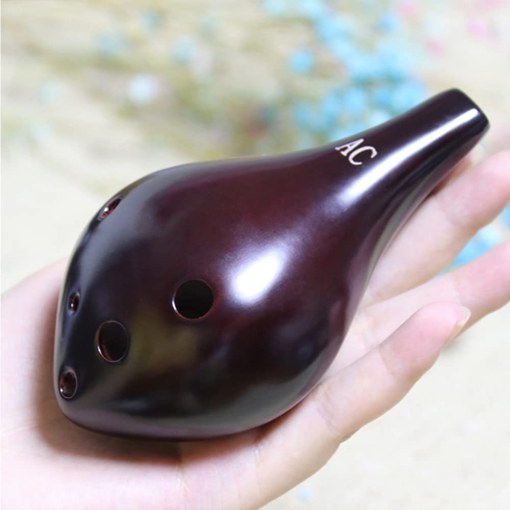 HCZKIUJY 6 Hole Ocarina, Alto A/C Tones, Long Mouth Wind Instrument, Dizi, Beginner Instrument for Beginners