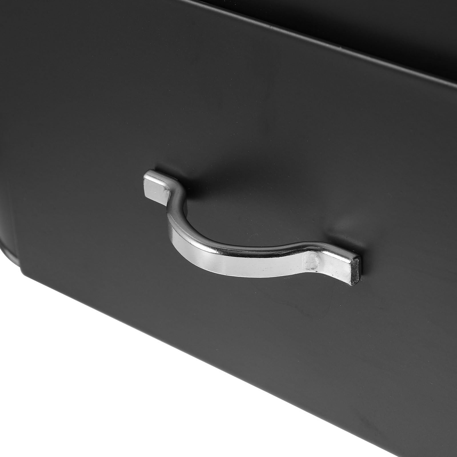 Caja de Pan de Mesa Porta Pan para Encimera de Cocina Hierro Negra Gran Capacidad para Cocina y Cafeterías Organizador de Almacenamiento
