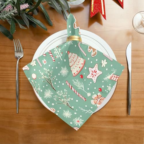 Servilletas de Tela Navideñas Set de 6 Multicolor 20x20 in miniatura 3