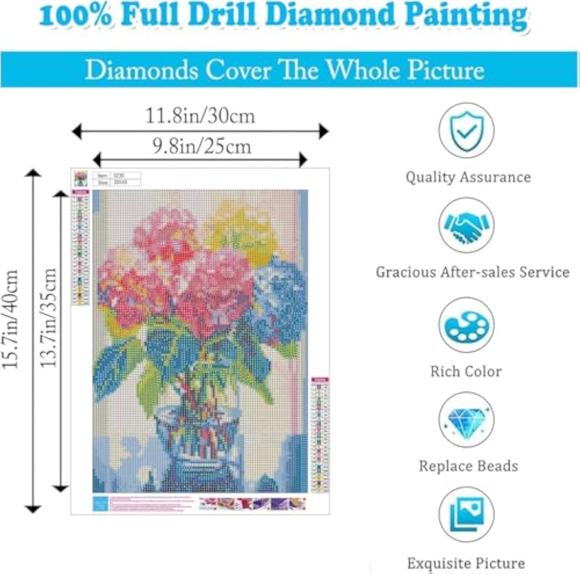 Diamond Painting Kit, Flower Pot 5D Diamond Painting Kit