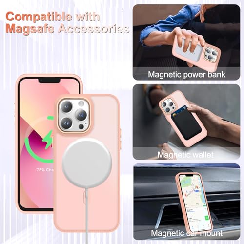 Image of YENAPOON for iPhone 12 Pro Max Case, Matte Magnetic Phone Case, Pink