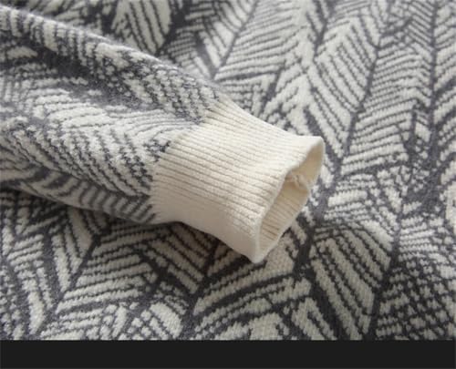 ERFMFKL Mens Graphic Sweaters Crew Neck Thicken Warm Pullovers Sweater Casual Long Sleeves Knit Jumper4