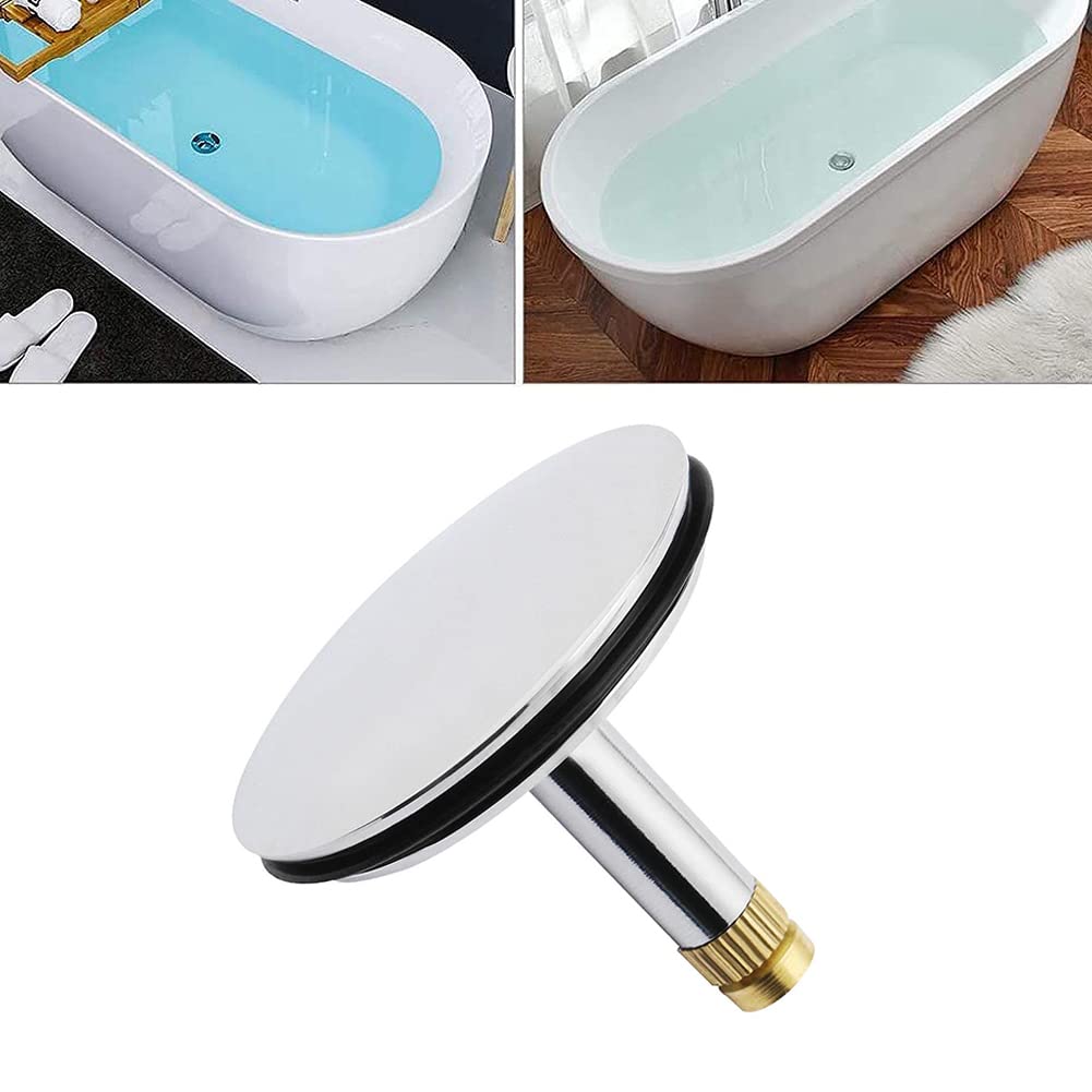 Tappo Per Vasca, Tappo Di Scarico Argento, Tappo Di Scarico In Silicone Per Superficie In Acciaio Inossidabile 42 43 Mm Per Piscina Vasca Da Bagno Lavandino Tappo Bianco Per Vasca 68972085