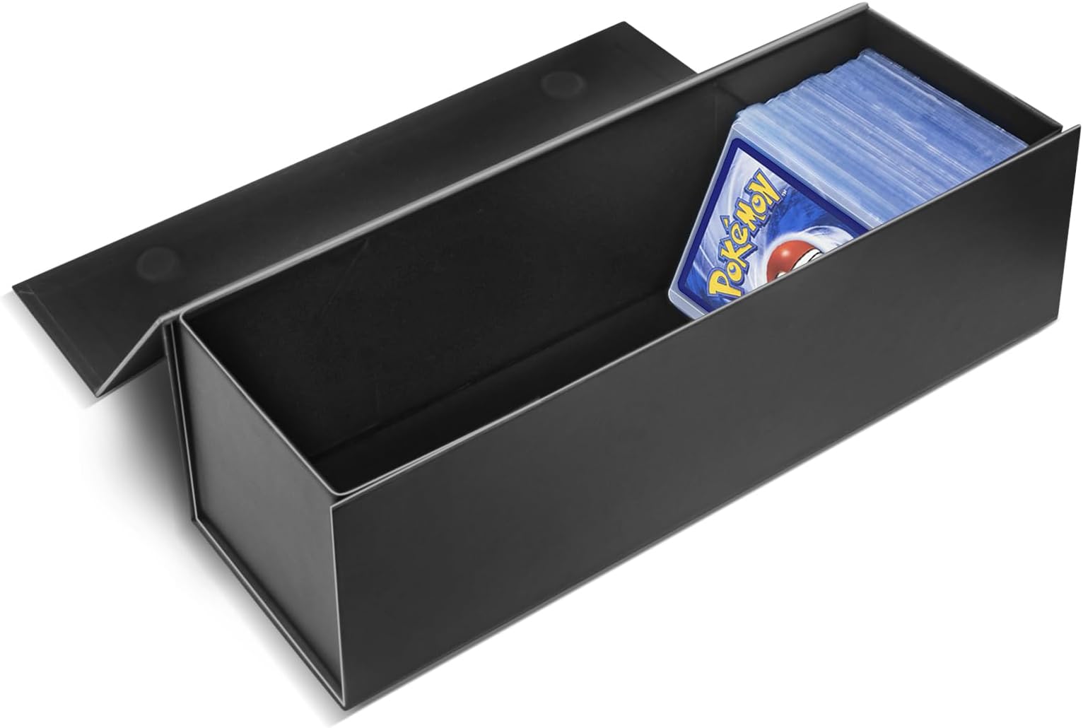 Professional Classic Trading Card Storage Box, Black, 13.2 x 4.25 x 3.25 inches, 800 Cards, Magnetic Closure, Collapsible