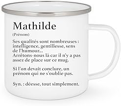 quotedazur Café-Croissant - Mug Définition Prénom Mathilde Déesse Tout Simplement - Tasse Prénom Mathilde Pour Noël Au Blanc/Émaillé