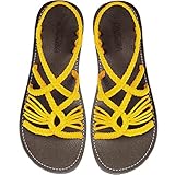 Capana Gewebte flache Damen-Sandalen – Riemchensandalen geflochten, Strandsandalen für Damen, eleganter Sommer, Seil, Bohemian-Sandalen, Frühling, lässige Damenschuhe, bequeme Boho-Flats für