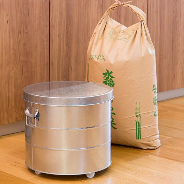 【新米の美味しさ長続き】【20キロ用】キャスター付き　20キロ用桐米びつ 新米の美味しさ長続き】【20キロ用】キャスター付き 20キロ用桐米びつ
