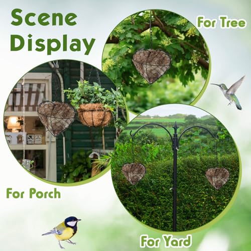 Image of Menkxi 2 Pcs Bird Nesting Material, Hummingbird Nest Material, Heart Shaped | Refillable Nestings Accessories for Hummingbirds and Wild Bird, Natural Nesting Fiber Cotton, Garden Decoration Gifts
