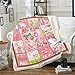 Pig Gifts for Pig Lovers Women, Pig Blanket, Cute Pig Gifts, Pig Decor for Pig Lovers, Just a Girl Who Loves Pigs Throw Blanket, Soft Warm Cozy Fuzzy Throw Blanket for Home Couch Sofa Bed 50