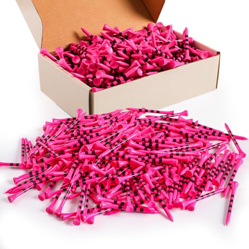 Tees de golf en bambou rose AMRTA : durabilité et hauteur constante sur le green