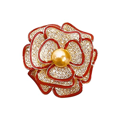 Broche camélia en perles pour veste et cheongsam