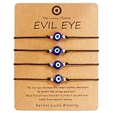 Evil Eye Bracelet Anklet Black Red String Lucky Protection Handmade Adjustable Bracelets for Women M