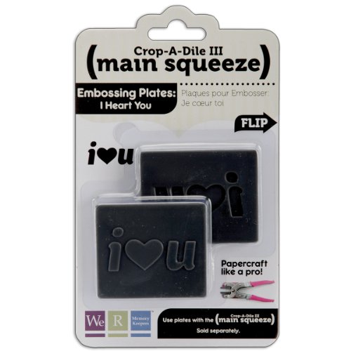 Crop-A-Dile III Main Squeeze Embossing Plates: I Heart You