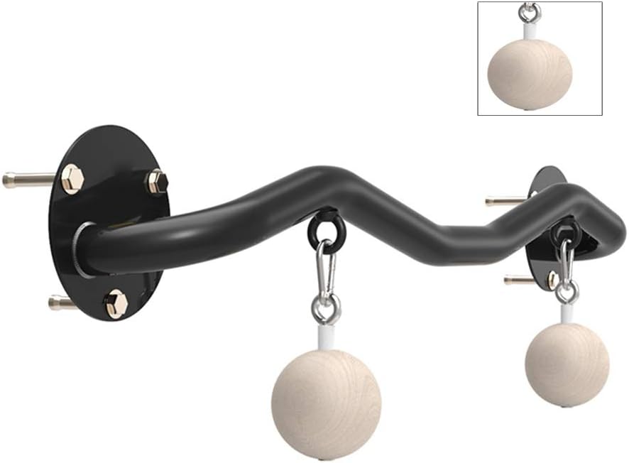 AGYH Wall-Mounted Horizontal Bar and Finger Strength Training Ball Combination, Home Resistance Band Workout Equipment, Load 300kg