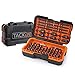 Screwdriver bit Set, 60-Pcs Torsion Bits Set For High Torque Drilling, Forged S2 Alloy Steel, 52 Dill Bits, 6 Nut Driver Bits, 1 Magnet Bit Holders and 1 Torsion-Bit, Cool Solid Case Included, PSDB1B