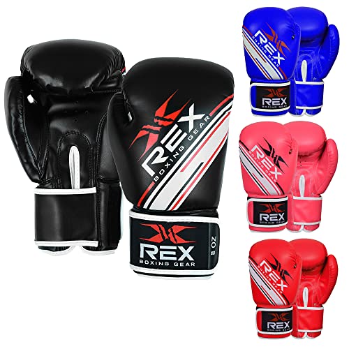 Rex Sports Boxing Wear Boxing Gloves Punching Bag Gloves, Sparring Gloves| Boxing Gloves for Boxers, Training Gloves Mitts for Sparring, Kickboxing, Fighting, Punch Bags and Focus Pads Punching