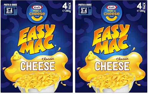 Kraft Easy Mac & Cheese Original Macaroni Cheese Pasta Sauce Quick Meal 280g (Pack of 2)