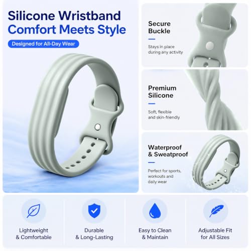 Bracelet silicone Google Fitbit Air doux et résistant à la sueur - 3