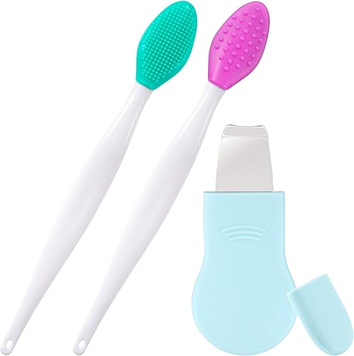 3 cepillos de limpieza de poros, limpiador de poros de silicona para la nariz, removedor de puntos negros de nariz, cepillo de limpieza profunda