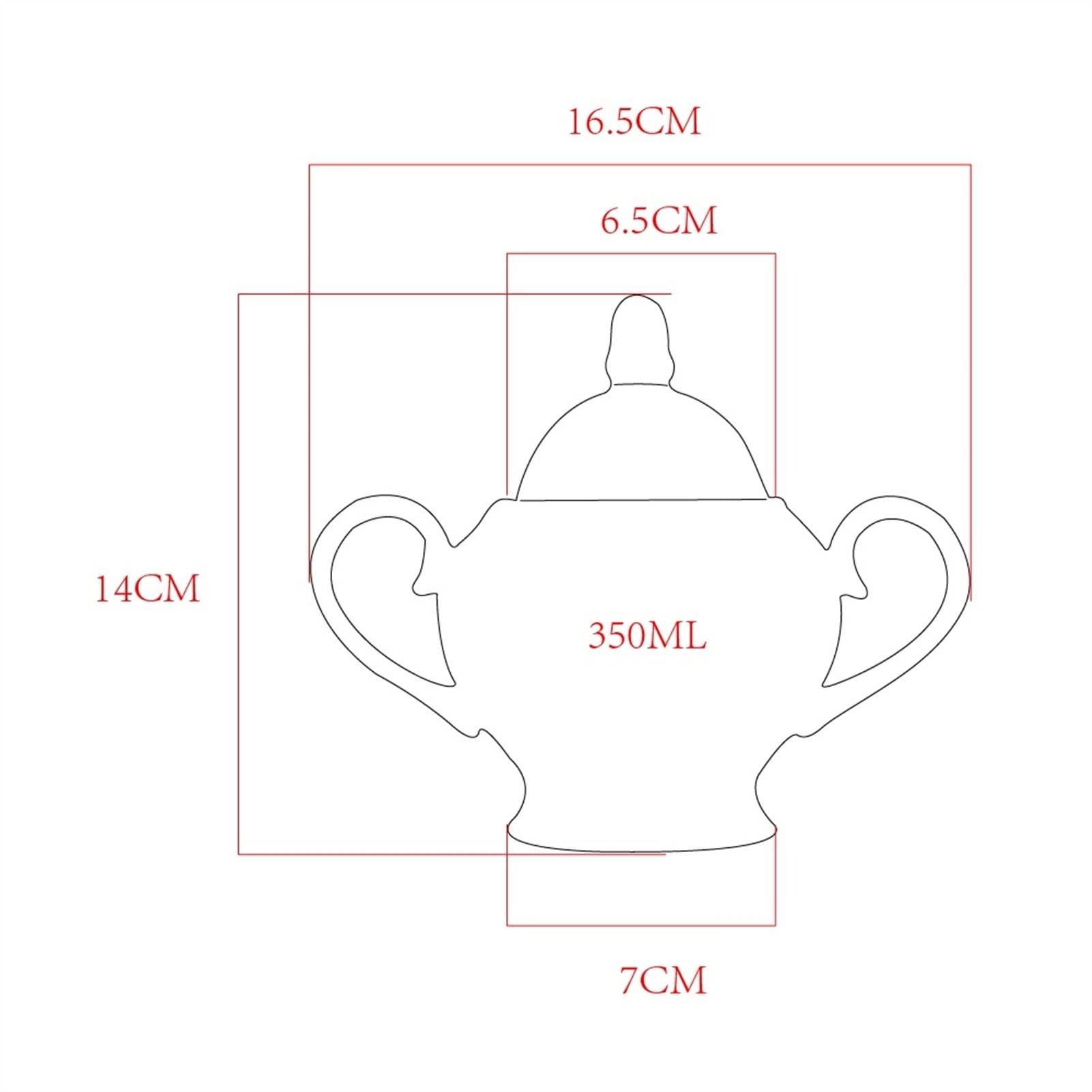Pot de Sucre Céramique Domestique Jar à Sucre avec Couvercle Or Ligne Bleu Fleur Motif Design os Chine Bol de Sucre for Cube de Sucre Bol à Sucre