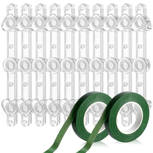 10 Pairs Floral Boutonniere Magnet Clear Boutonniere Magnets with Tape Floral Magnets Clips Corsage Fasteners Business Buttonhole Flower Corsage Pin Brooches for Wedding Corsages Making Accessories