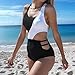 NESY One Piece Swimsuit Women - Adjustable Strap Black White Color Block Fashion Bathing Suit Sexy Ladies Swimwear for Cruise