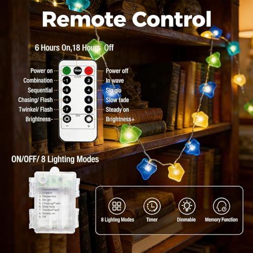 Luces de cadena con marino decorativas para terraza y dormitorio 5