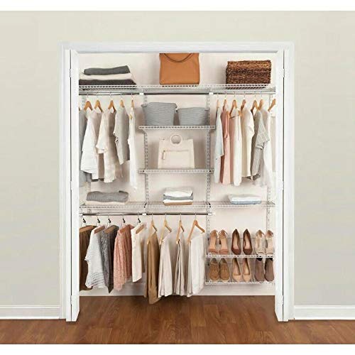 Rubbermaid FastTrack 6 To 10 Foot Wide White Wire Closet