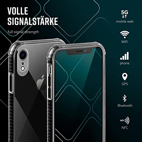 Coque iPhone XR ONEFLOW en silicone transparent avec protection photo noire