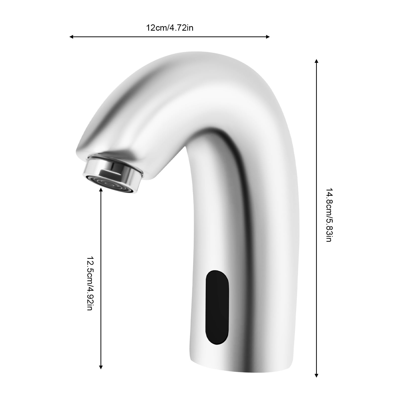 MINRS - Rubinetto con sensore a infrarossi, miscelatore automatico a induzione, miscelatore per lavabo a freddo automatico senza contatto per bagno, rubinetto per lavabo