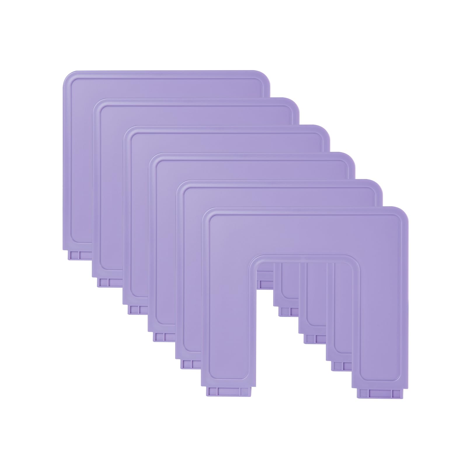 LuluEasy 6 Pieces Upright Plates, Accessory Parts of Expandable File Folder Holder, Purple