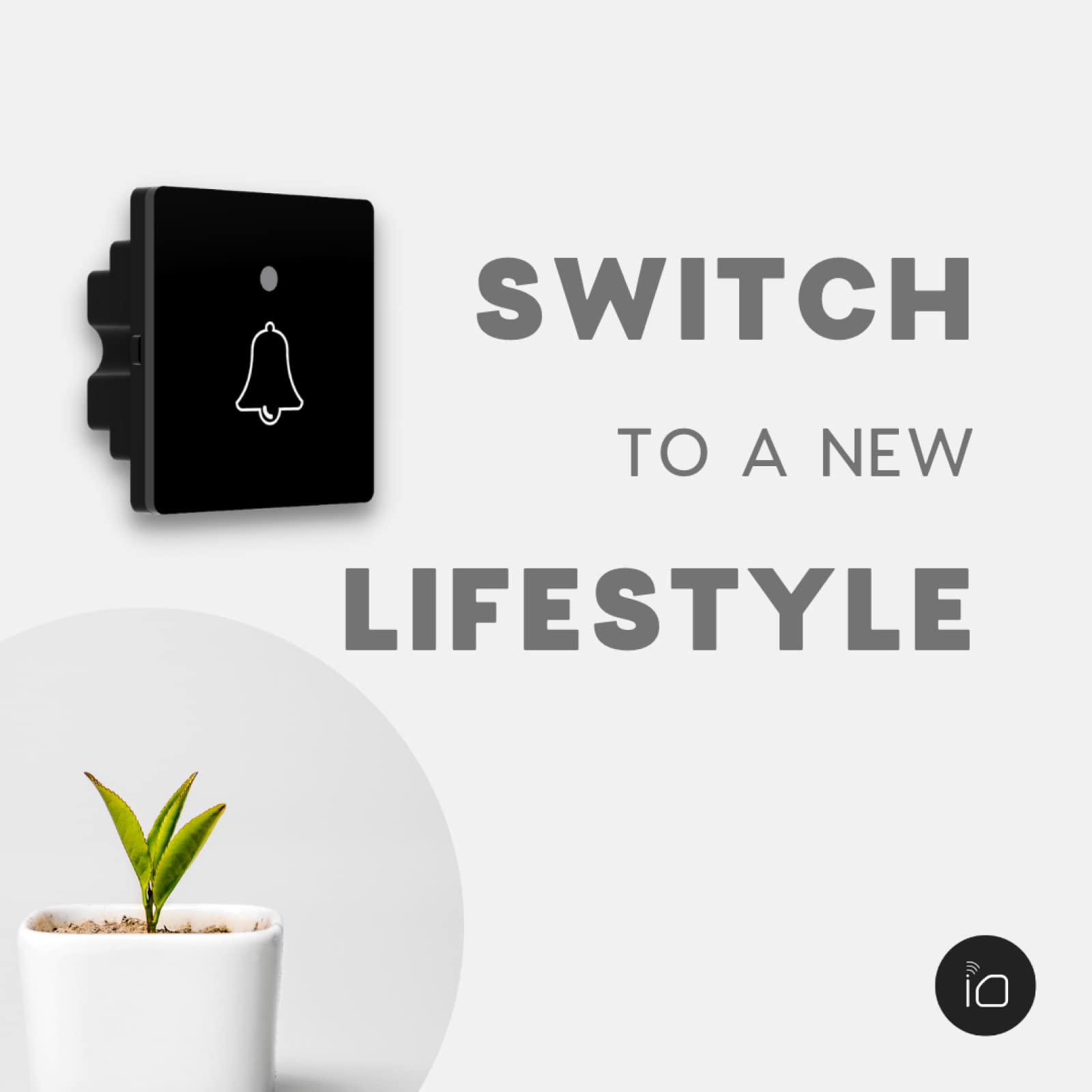 IOTICS Touch Door Bell Switch (Black Variant) 4