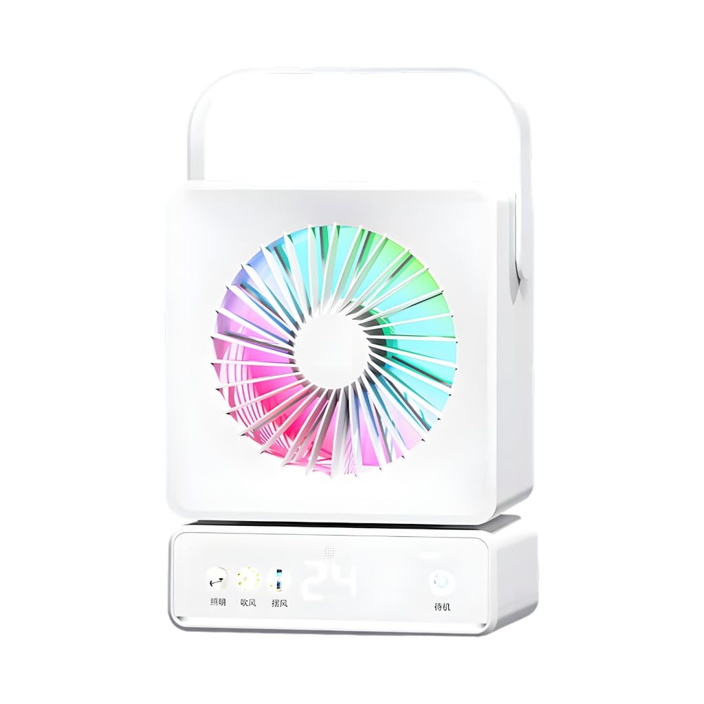 Ventilatore USB da tavolo con batteria da 6000 mAh e movimento largo 120 gradi per casa o ufficio